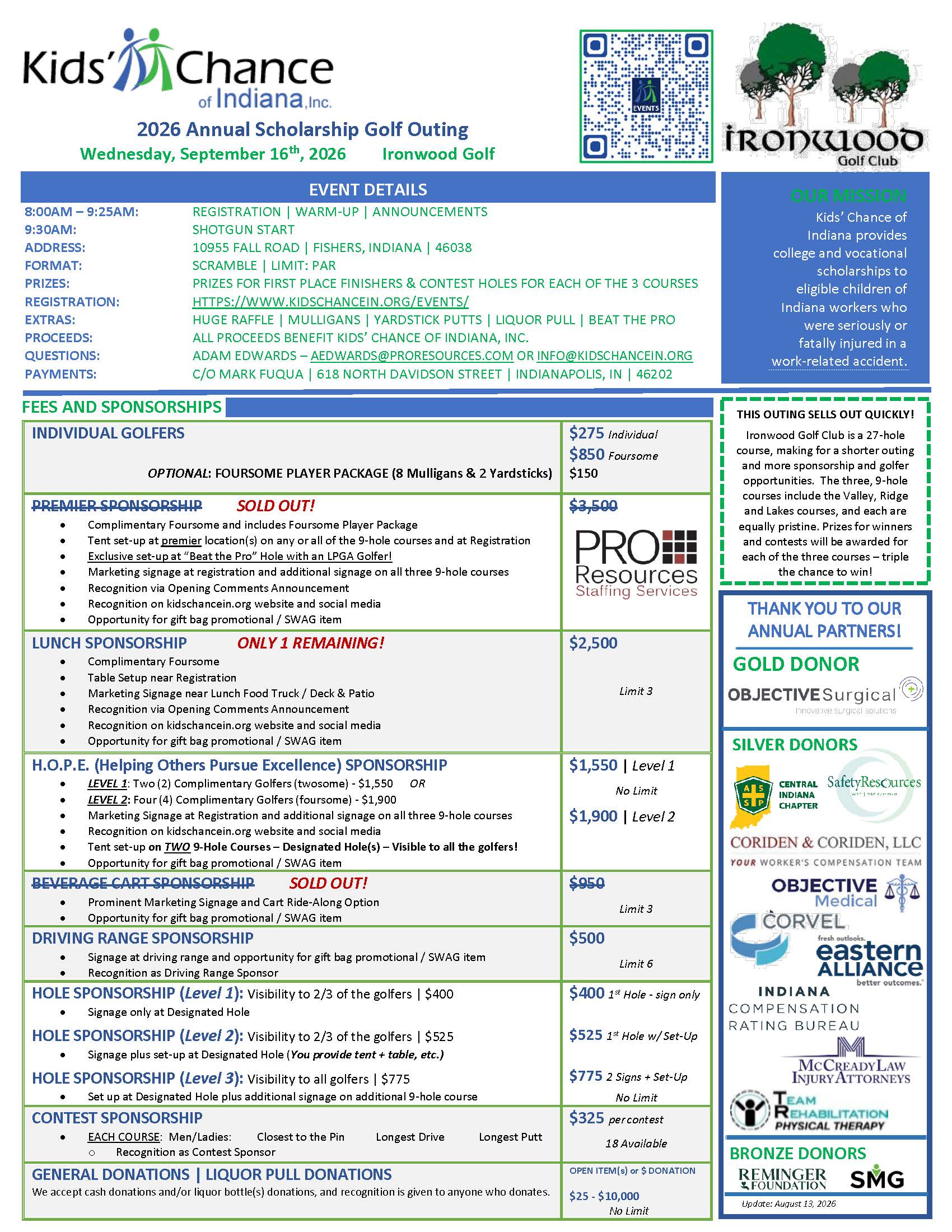 2026 Annual Scholarship Golf Outing Flyer (004)
